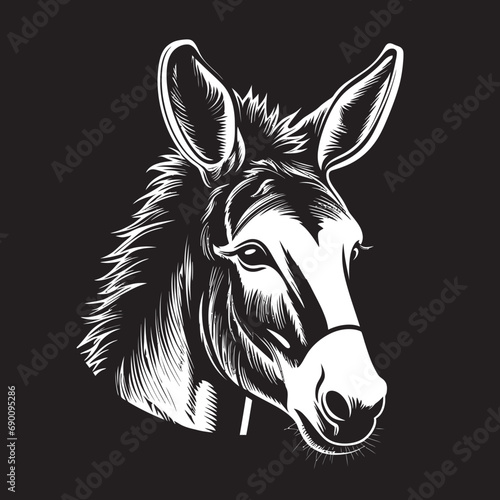 Steadfast Steed: Donkey Logo Design Reliable Runner: Donkey Iconic Emblem
