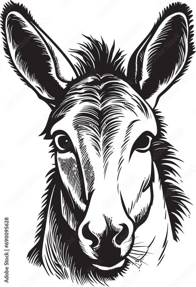 Enduring Elegance: Iconic Donkey Vector Equine Emblem: Donkey Logo Design Enduring Elegance: Iconic Donkey Vector Equine Emblem: Donkey Logo Design