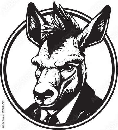 Equine Emblem: Donkey Logo Design Doughy Delight: Donut Logo Vector Icon