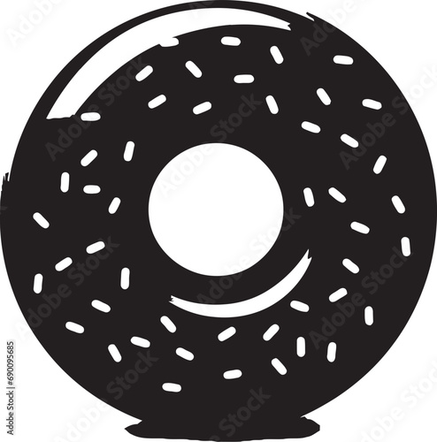 Confectionery Charisma: Iconic Donut Vector Glazed Goodness: Donut Logo Design