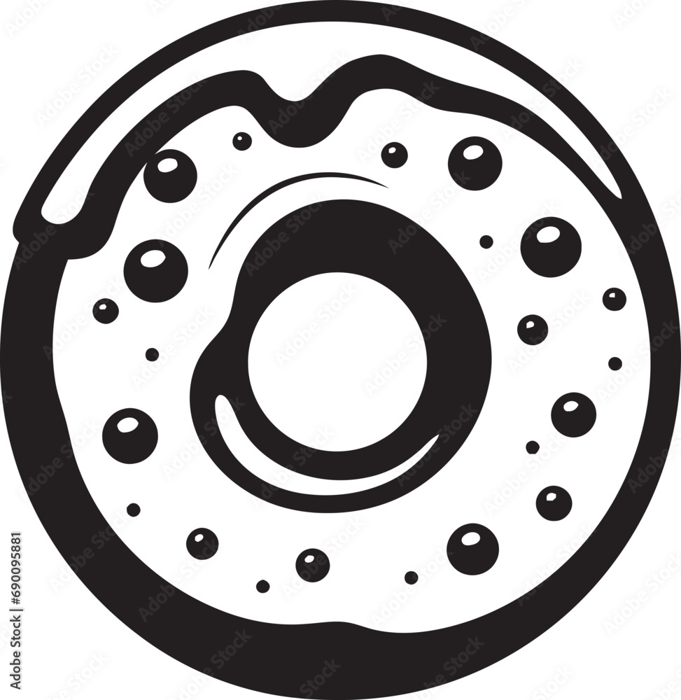 Decadent Circles: Donut Logo Vector Flavorful Fantasy: Emblematic Design Decadent Circles: Donut Logo Vector Flavorful Fantasy: Emblematic Design