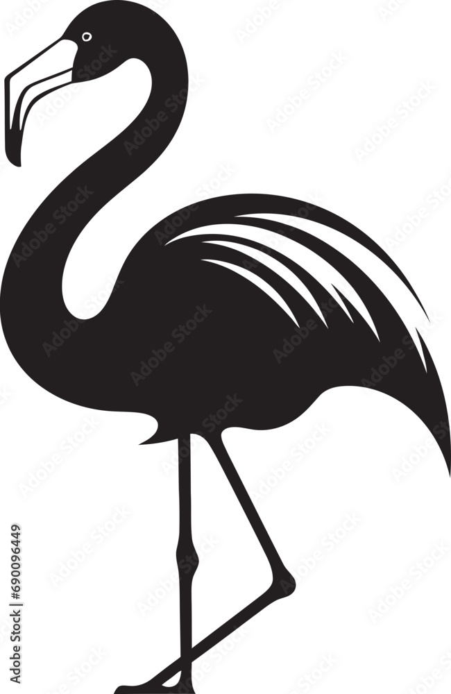 Obraz premium Tropical Elegance Flamingo Bird Logo Vector Coral Majesty Flamingo Emblem Design Icon