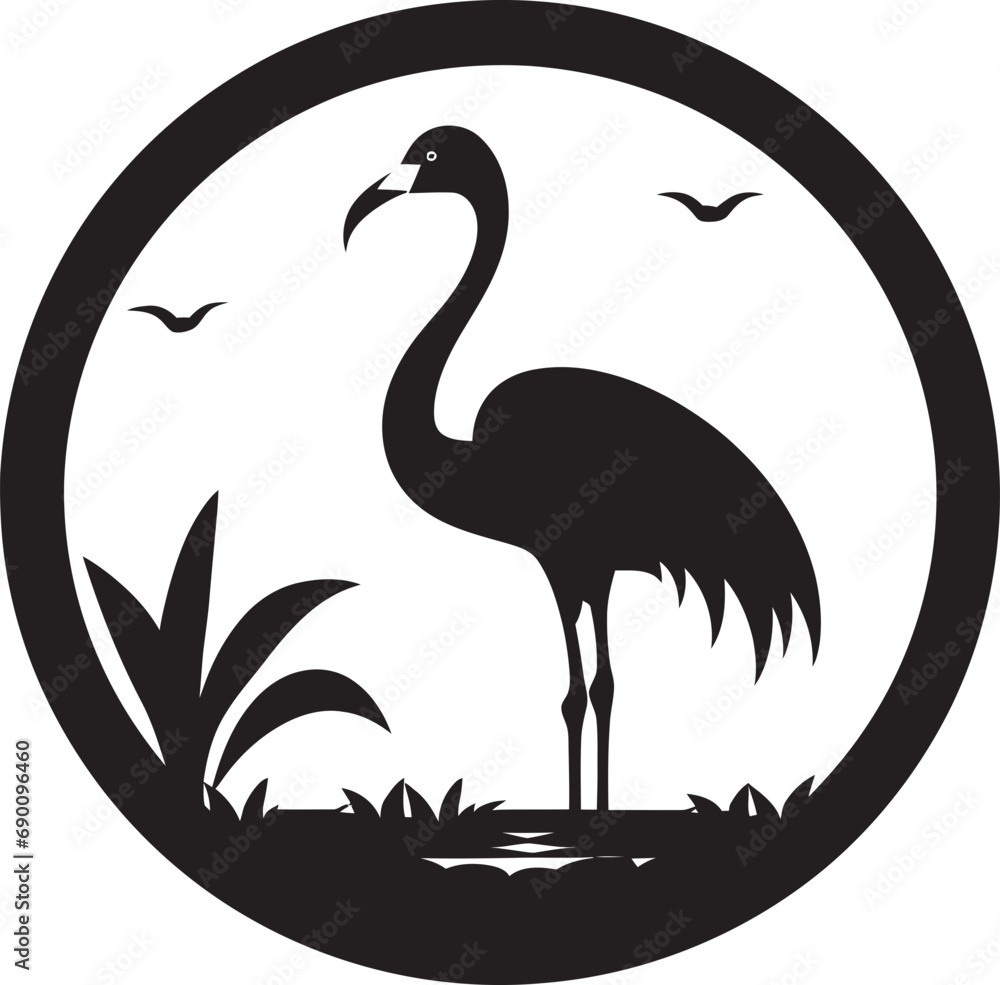 Vibrant Plumage Flamingo Icon Logo Vector Blush Avian Beauty Flamingo Logo Design Vibrant Plumage Flamingo Icon Logo Vector Blush Avian Beauty Flamingo Logo Design