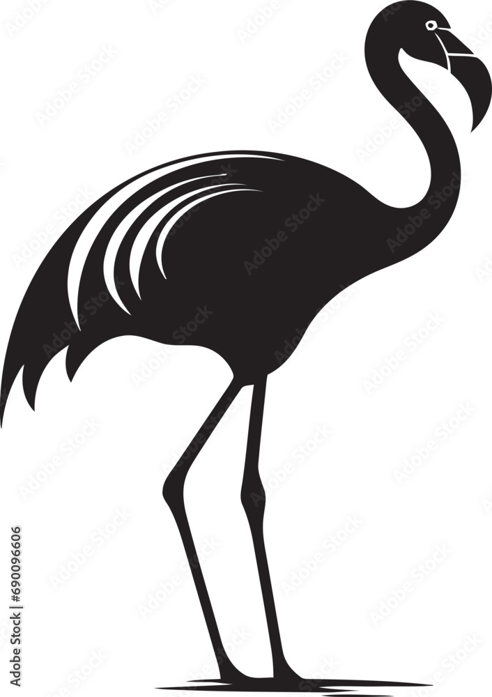 Rosy Wings Flamingo Iconic Emblem Pink Majesty Flamingo Logo Vector Illustration Rosy Wings Flamingo Iconic Emblem Pink Majesty Flamingo Logo Vector Illustration