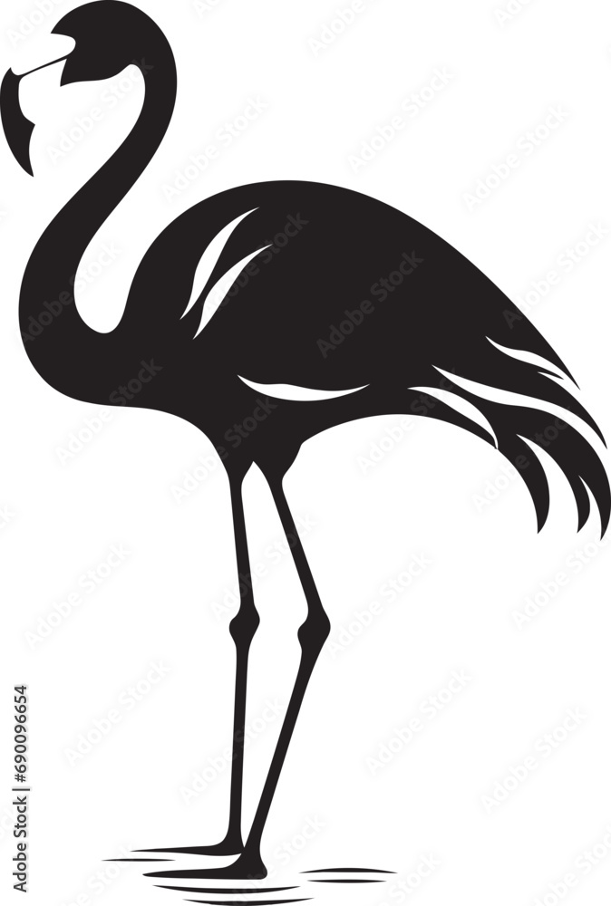 Blush Beauty Flamingo Logo Vector Symbol Radiant Coast Flamingo Bird Emblem Vector