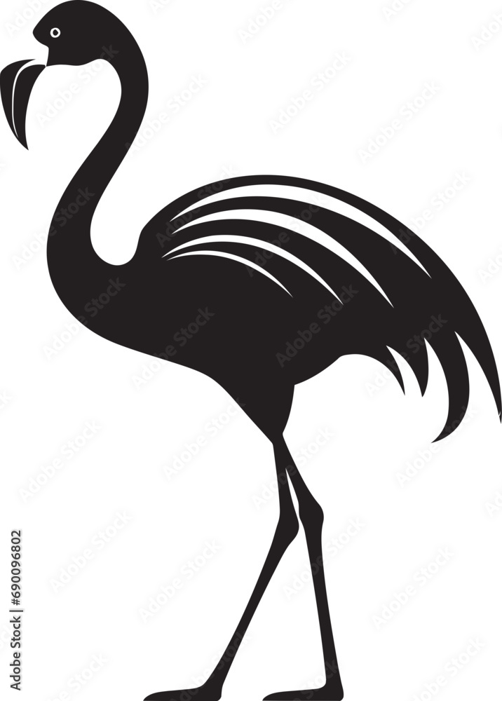 Vibrant Wings Flamingo Icon Logo Vector Flamingo Flight Bird Emblem Design