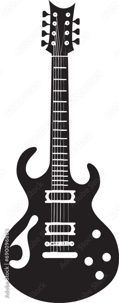 Obraz premium Vibrant Verses Guitar Iconic Logo Vector Harmony Haven Guitar Logo Vector Symbol