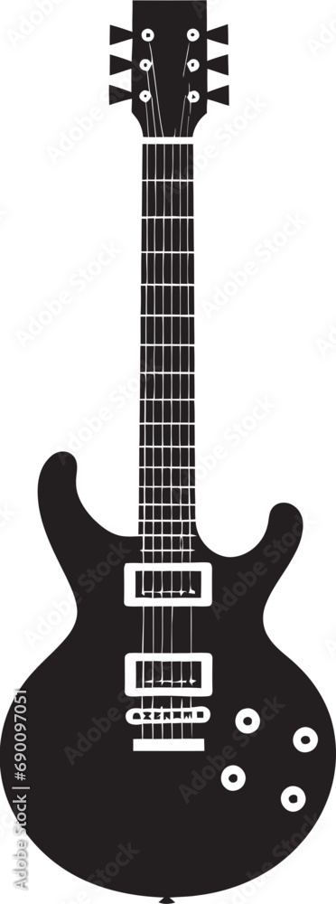 Obraz premium Rhythmic Radiance Guitar Logo Vector Art Musical Majesty Guitar Icon Design Icon