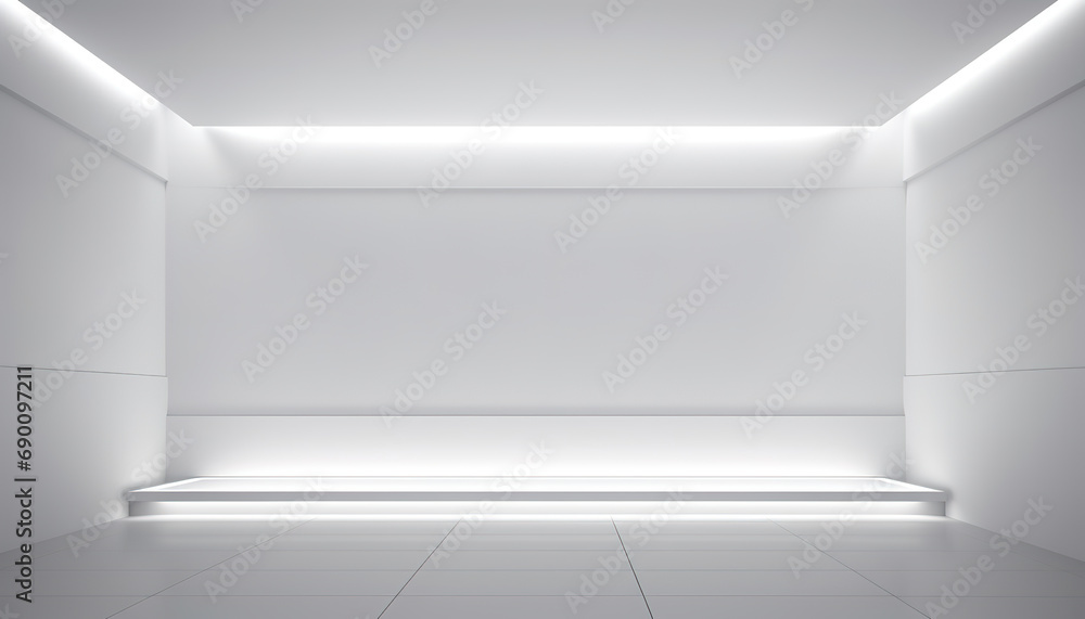 Elegant, aesthetic, simple and well-lit presentation mock-up, decorative white panels Elegant, aesthetic, simple and well-lit presentation mock-up, decorative white panels