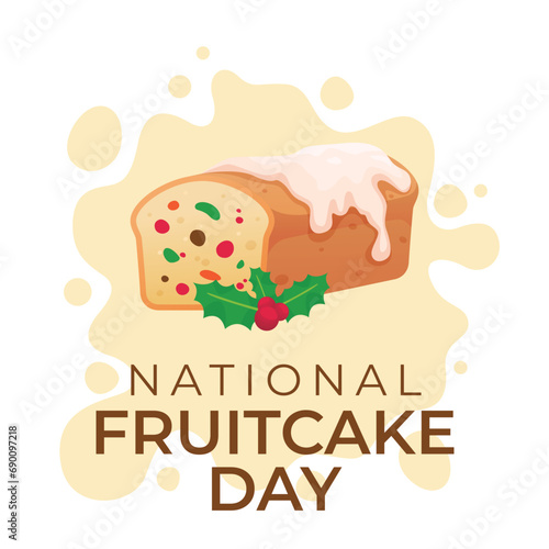 National Fruitcake Day design template good for celebration usage. fruitcake vector design. cake vector. eps 10.