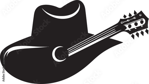 Serenade Style Guitar Icon Design Icon Chord Chronicles Guitar Logo Vector Illustration