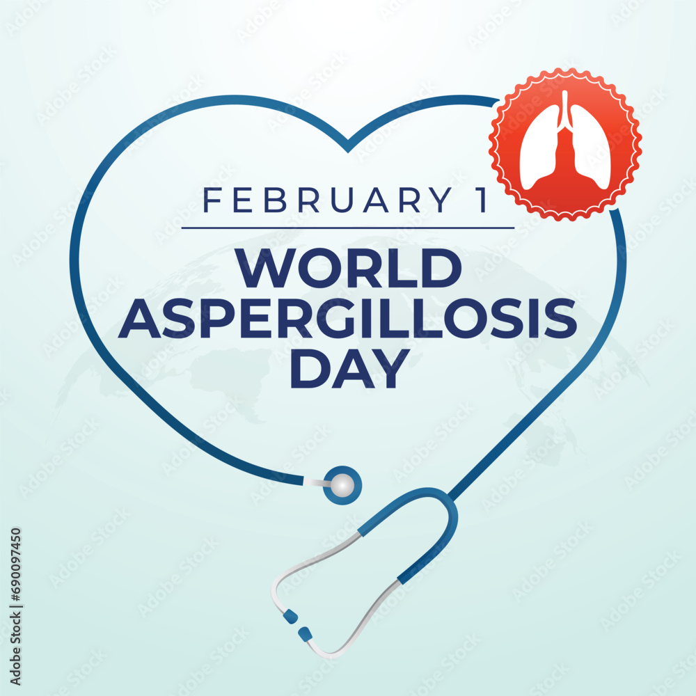 Fototapeta premium World Aspergillosis Day design template good for celebration usage. lung vector template. vector eps 10.