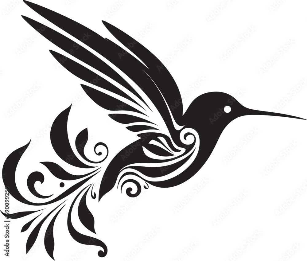 Fototapeta premium Swift Serenade Iconic Hummingbird Jewel Wings Hummingbird Emblem Design