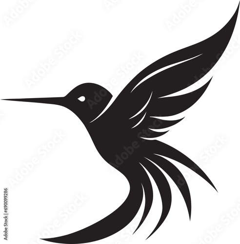 Airborne Aesthetic Hummingbird Iconic Zephyr Zing Hummingbird Logo Symbol