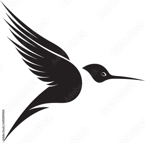 Zephyr Zing Hummingbird Logo Vector Aerial Artistry Iconic Hummingbird