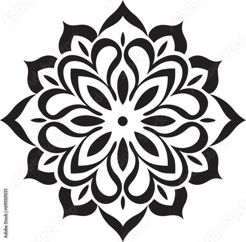 Ethereal Elegance  Emblematic Mandala Design Tranquil Tondo  Iconic Mandala Emblem