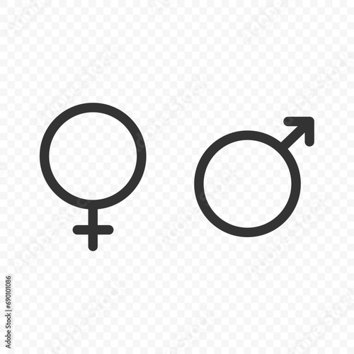 Female and Male avatar profile icons vector stock illustration on transparent background..