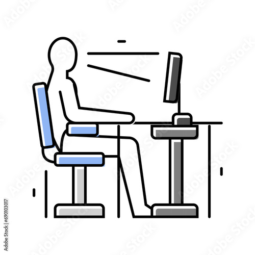 ergonomics principles mechanical engineer color icon vector. ergonomics principles mechanical engineer sign. isolated symbol illustration