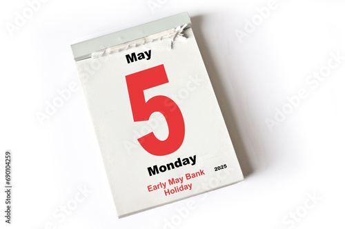 5 . May 2025 Early May Bank Holiday