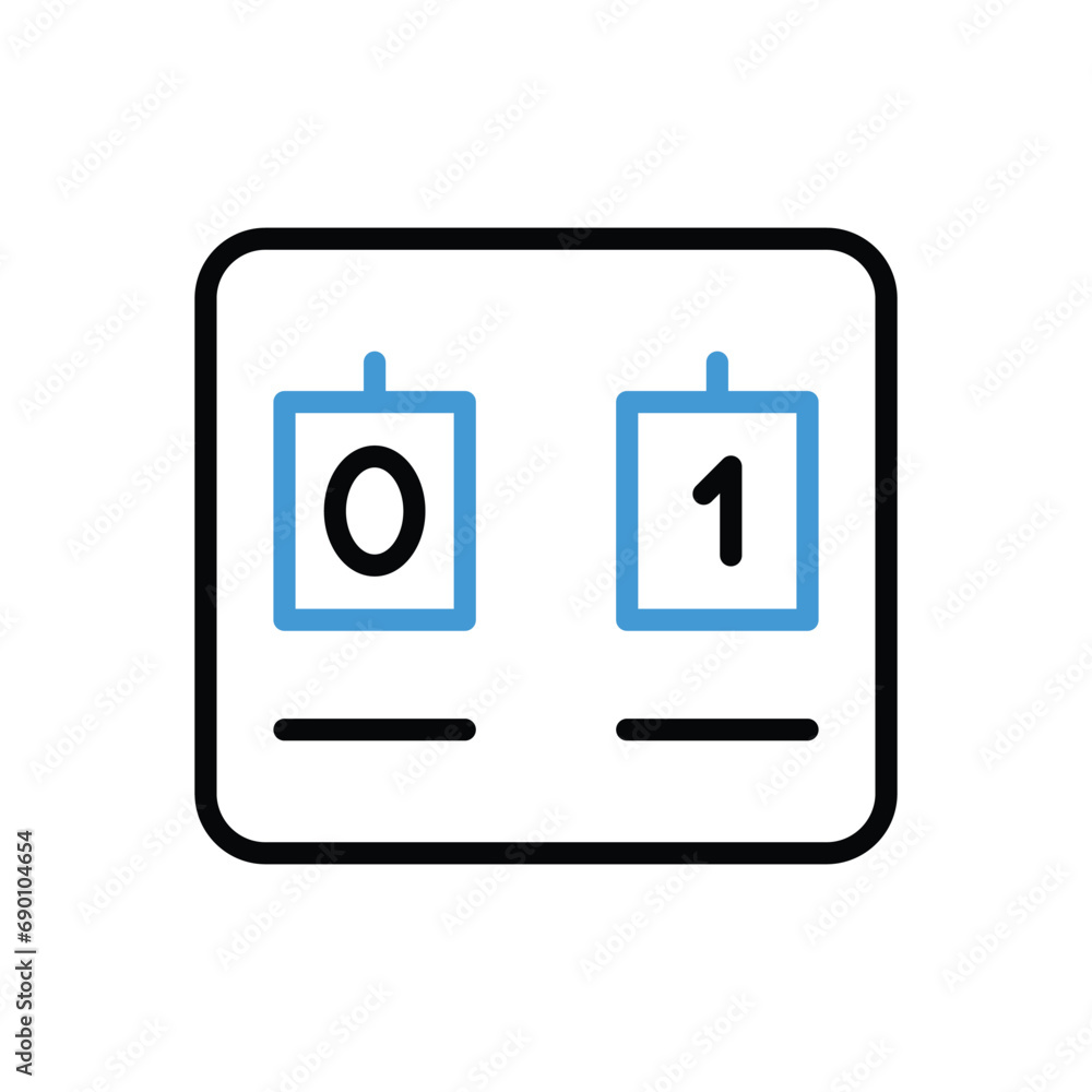 Volleyball Scoreboard Icon vector stock illustration Volleyball Scoreboard Icon vector stock illustration