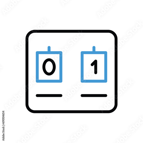 Volleyball Scoreboard Icon vector stock illustration