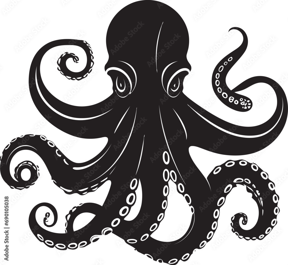 Eight Armed Aura Logo Vector Icon Serene Suckers Octopus Emblem Design Eight Armed Aura Logo Vector Icon Serene Suckers Octopus Emblem Design