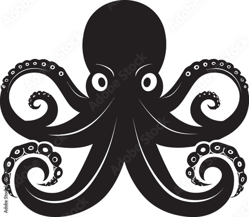 Aquatic Adornments Octopus Emblem Design Deepwater Dynamics Octopus Icon Vector photo