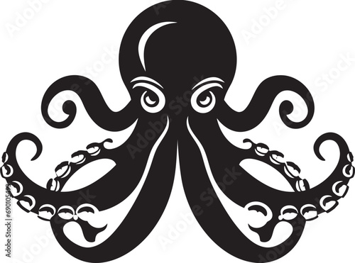Oceanic Oracles Logo Vector Icon Aquatic Aesthetics Octopus Emblem Design