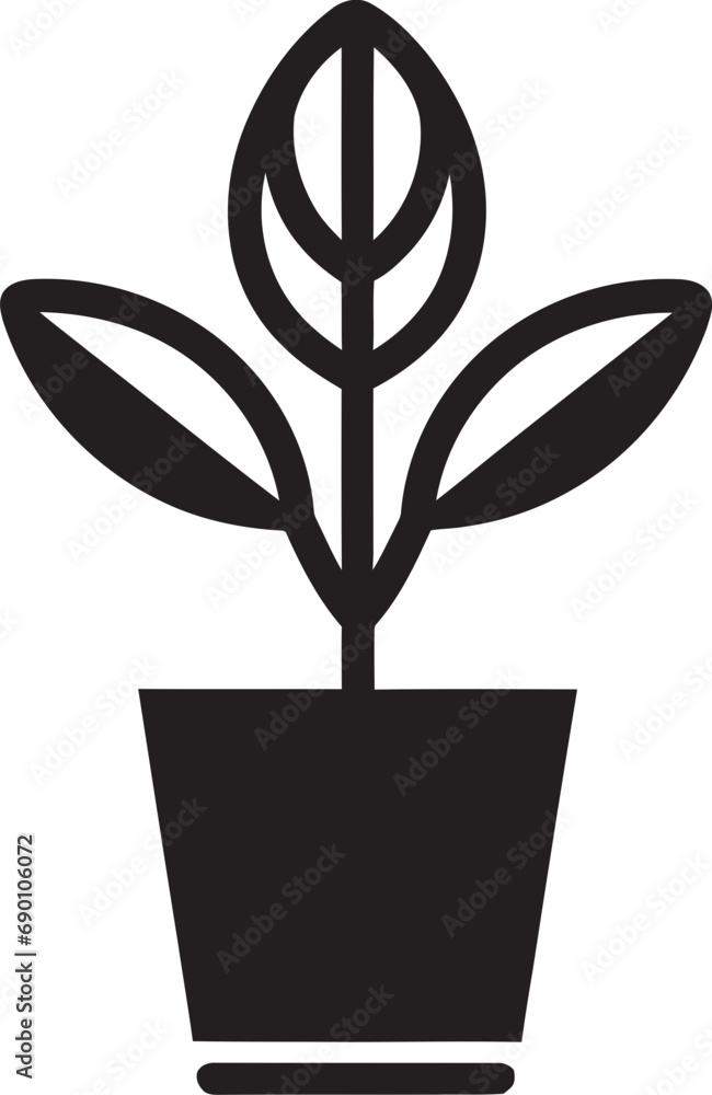 Leafy Legacy Plant Emblem Design Lush Life Iconic Plant Vector Leafy Legacy Plant Emblem Design Lush Life Iconic Plant Vector