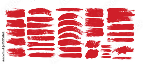 Set of black paint, ink brush strokes, brushes, lines. Dirty artistic design elements. Set of artistic pen brushes. Set of vector grunge brushes. Collection of strokes of markers
