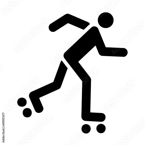 rollerskating vector icon