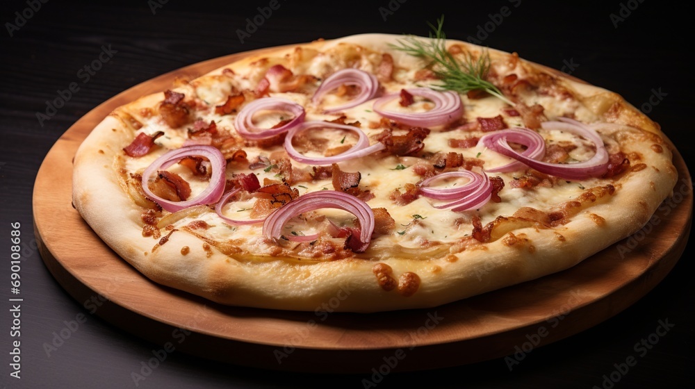 Fugazza: Argentine Pizza with Onions, Cheese, and Optional Toppings