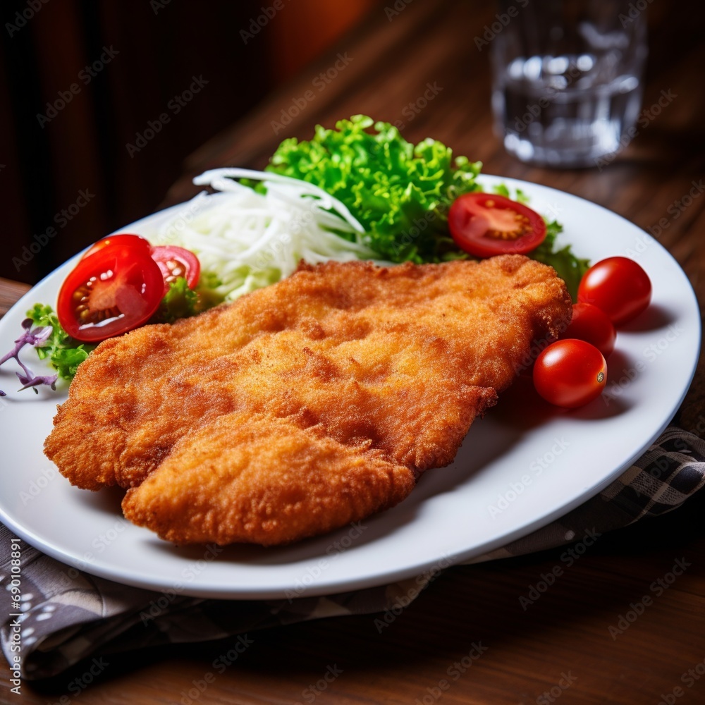 A succulent breaded and fried meat cutlet, the classic Milanesa, served with a choice of creamy mashed potatoes or as a hearty sandwich. A succulent breaded and fried meat cutlet, the classic Milanesa, served with a choice of creamy mashed potatoes or as a hearty sandwich.
