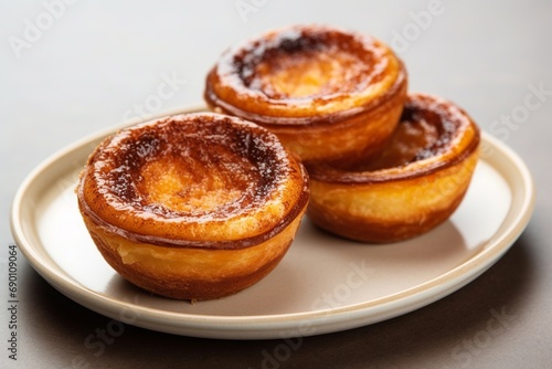 Elegant Portuguese Pastel de Nata: Minimalist Style