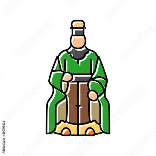 daoist deity taoism color icon vector. daoist deity taoism sign. isolated symbol illustration