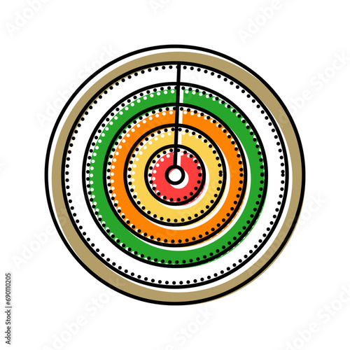 feng shui compass taoism color icon vector. feng shui compass taoism sign. isolated symbol illustration