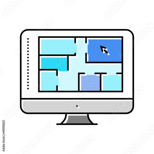 architectural plans drafter color icon vector. architectural plans drafter sign. isolated symbol illustration