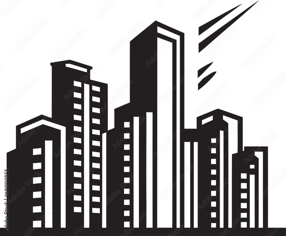 Urban Utopia: Real Estate Icon Design Realty Vision: Logo of Estate