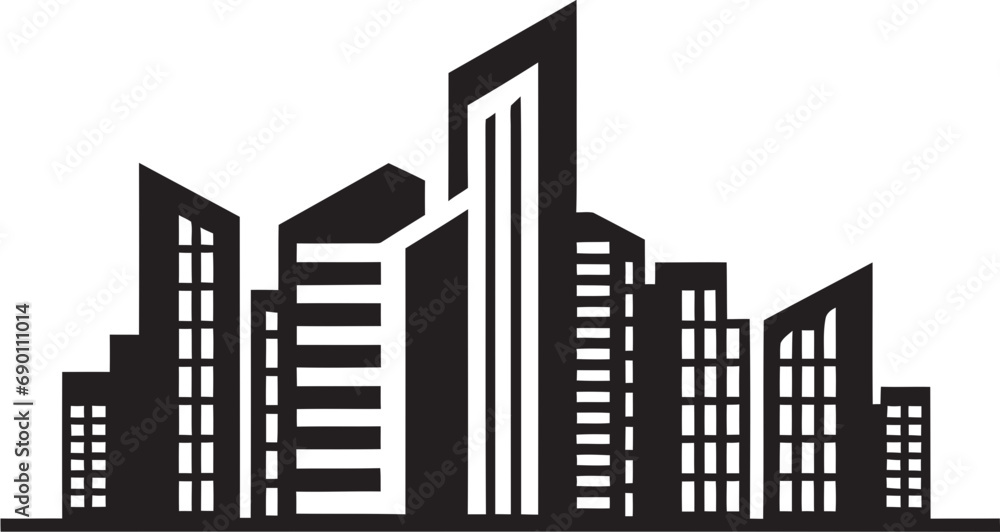 Elite Estates: Logo Vector Real Estate Urban Utopia: Estate Emblem Design