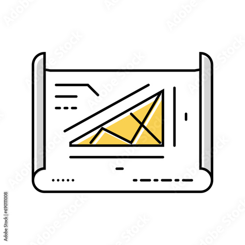 structural drafting architectural drafter color icon vector. structural drafting architectural drafter sign. isolated symbol illustration