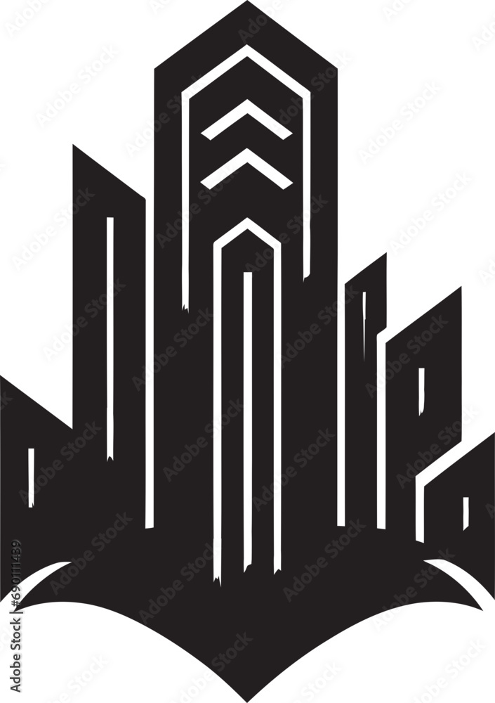 Metro Matrix: Realty Emblematic Icon Elite Estates: Logo Vector Real Estate