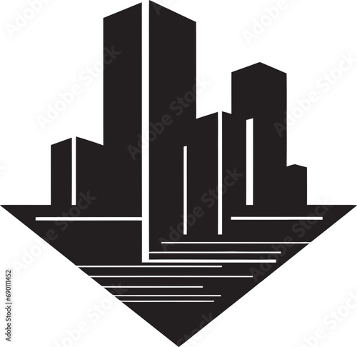 Residential Radiance  Emblematic Estate Icon Architectural Affinity  Real Estate Vector