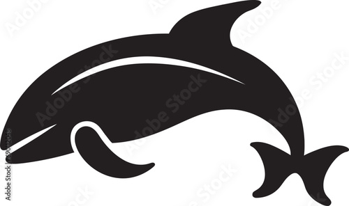 Aquatic Anthem Whale Emblem Design Whale Song Serenade Iconic Whale Vector