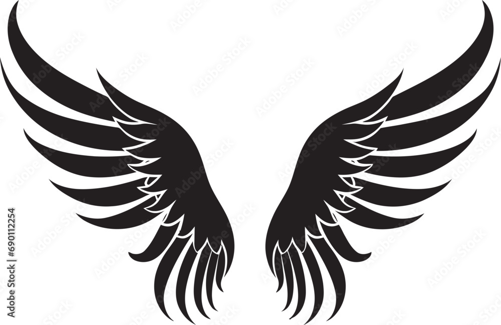 Graceful Guardian: Angelic Icon Cherubic Charm: Wings Icon Design Graceful Guardian: Angelic Icon Cherubic Charm: Wings Icon Design