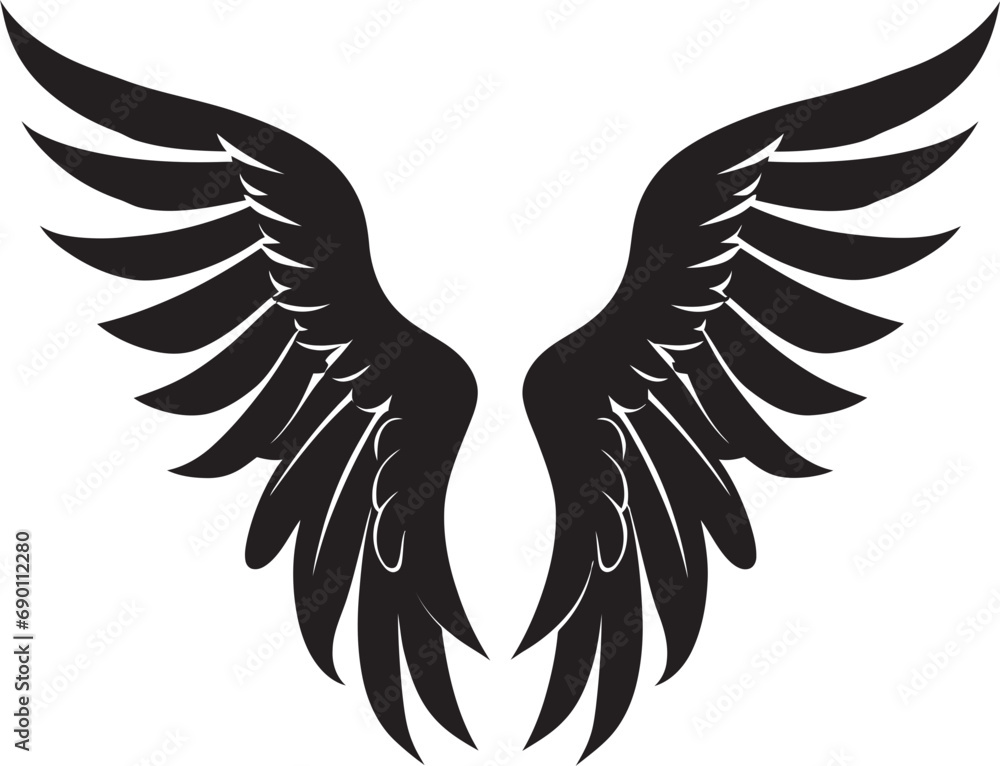 Ethereal Elegance: Angel Icon Design Heavenly Halo: Emblem of Wings Ethereal Elegance: Angel Icon Design Heavenly Halo: Emblem of Wings