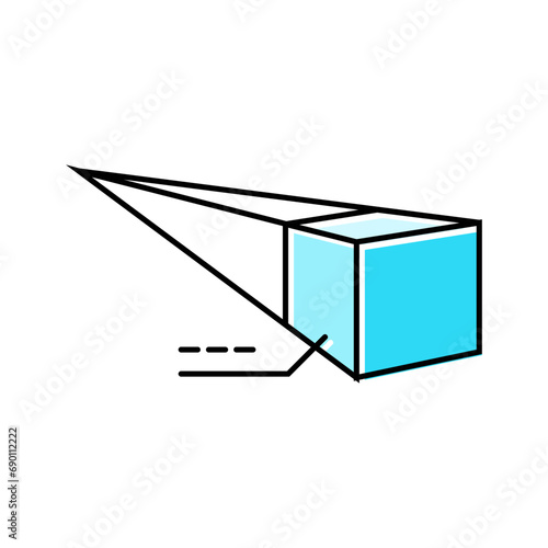 perspective drawing architectural drafter color icon vector. perspective drawing architectural drafter sign. isolated symbol illustration