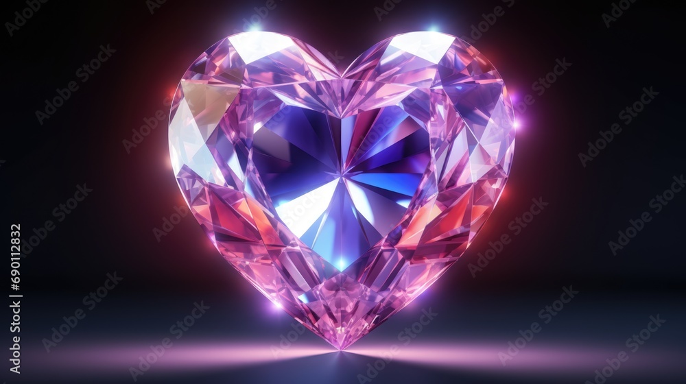 Pink Crystal heart background. Happy Valentines Day, wedding concept. Symbol of love. Diamond gemstones crystalline hearts semi precious jewelry. For greeting card, banner, flyer, party invitation.. Pink Crystal heart background. Happy Valentines Day, wedding concept. Symbol of love. Diamond gemstones crystalline hearts semi precious jewelry. For greeting card, banner, flyer, party invitation..