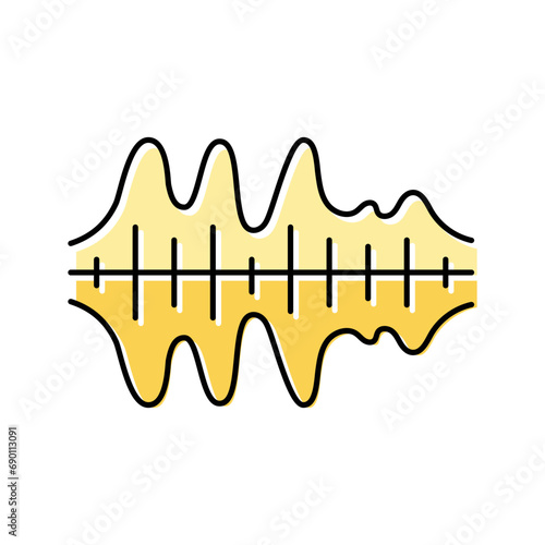 sound waves audiologist doctor color icon vector. sound waves audiologist doctor sign. isolated symbol illustration