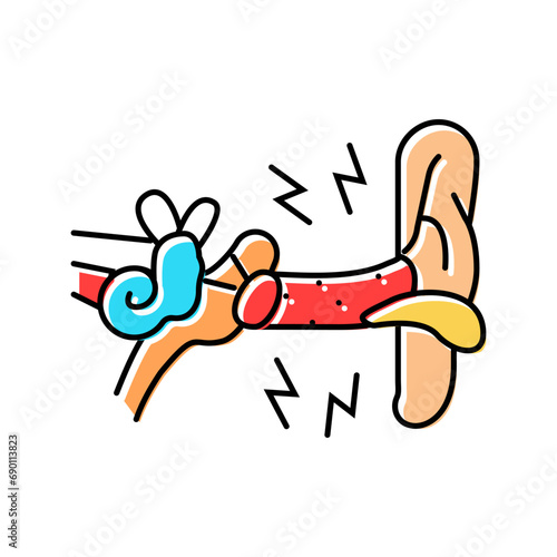 ear infection audiologist doctor color icon vector. ear infection audiologist doctor sign. isolated symbol illustration