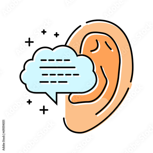 speech therapy audiologist doctor color icon vector. speech therapy audiologist doctor sign. isolated symbol illustration